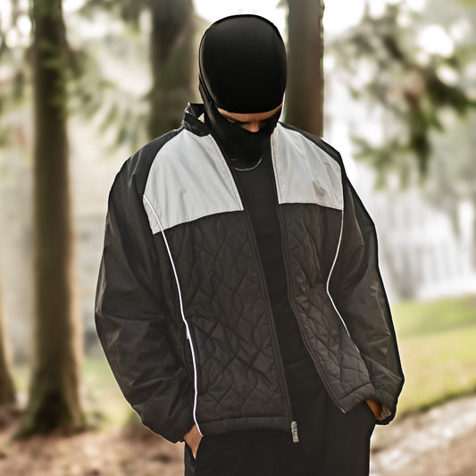 Nike Vintage Quilted Step Jacket Black (L)