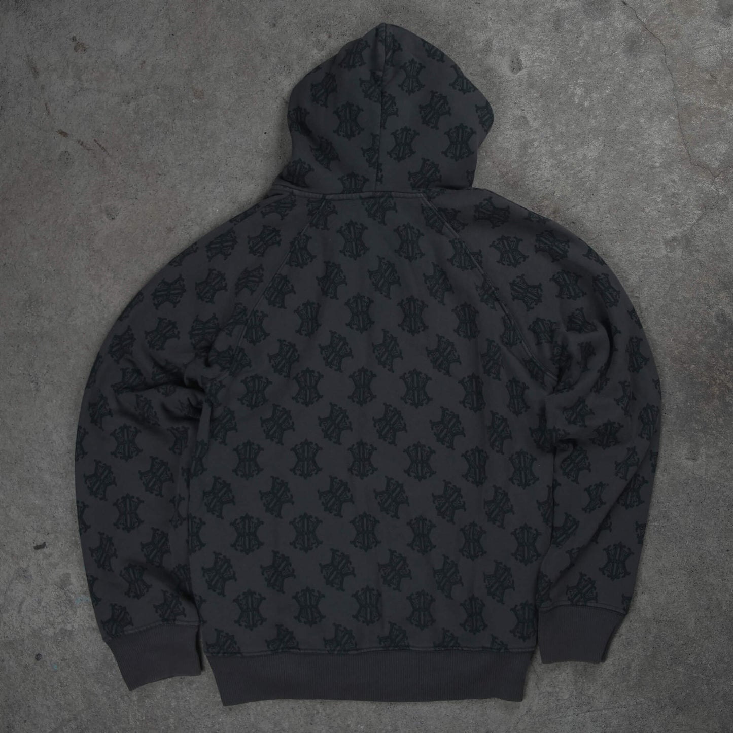 Nike Vintage Allover NK Monogram Full Zip Hoodie Brown (M)