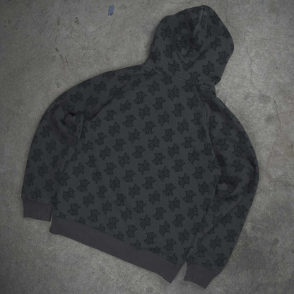 Nike Vintage Allover NK Monogram Full Zip Hoodie Brown (M)