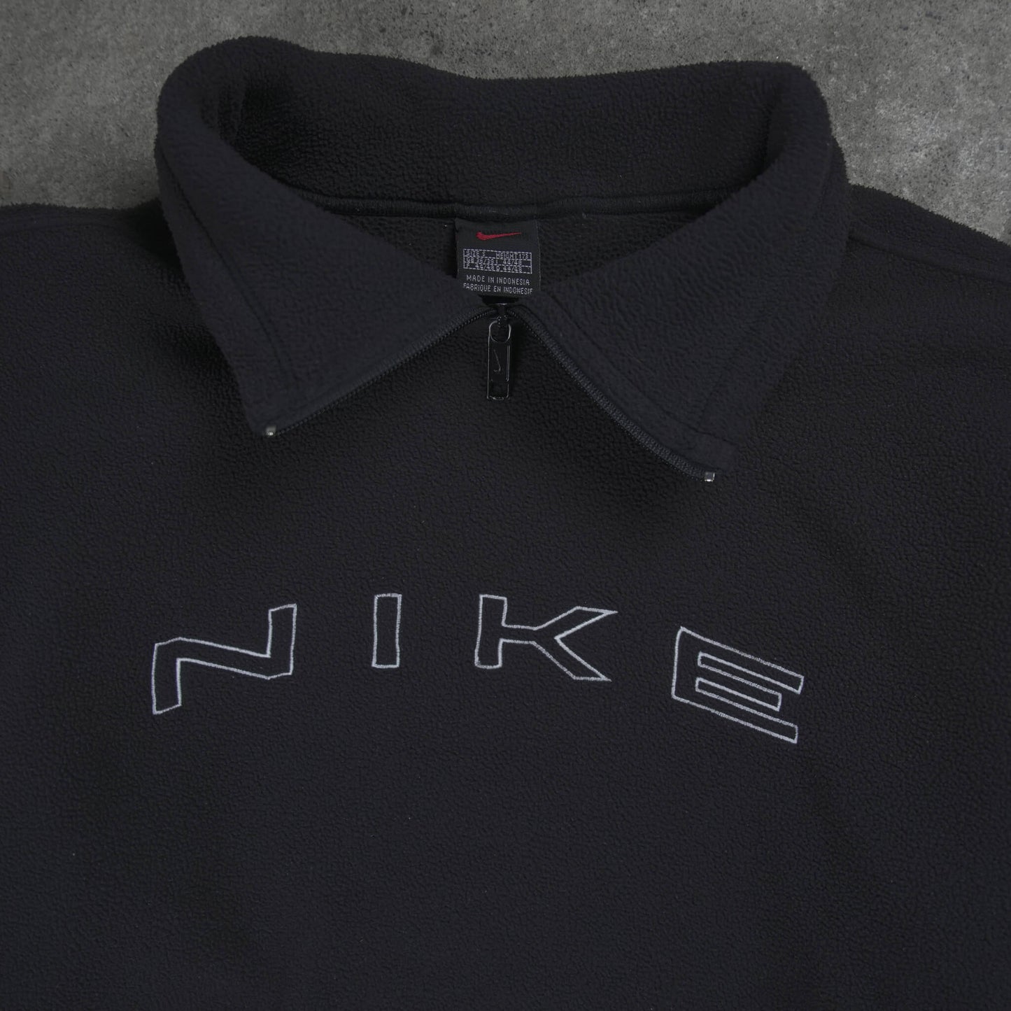 Nike Vintage Spellout 1/4 Zip Fleece Black (S)