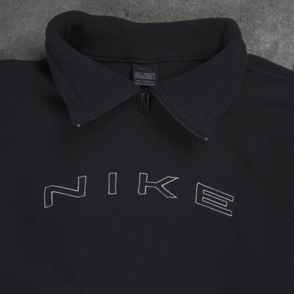 Nike Vintage Spellout 1/4 Zip Fleece Black (S)