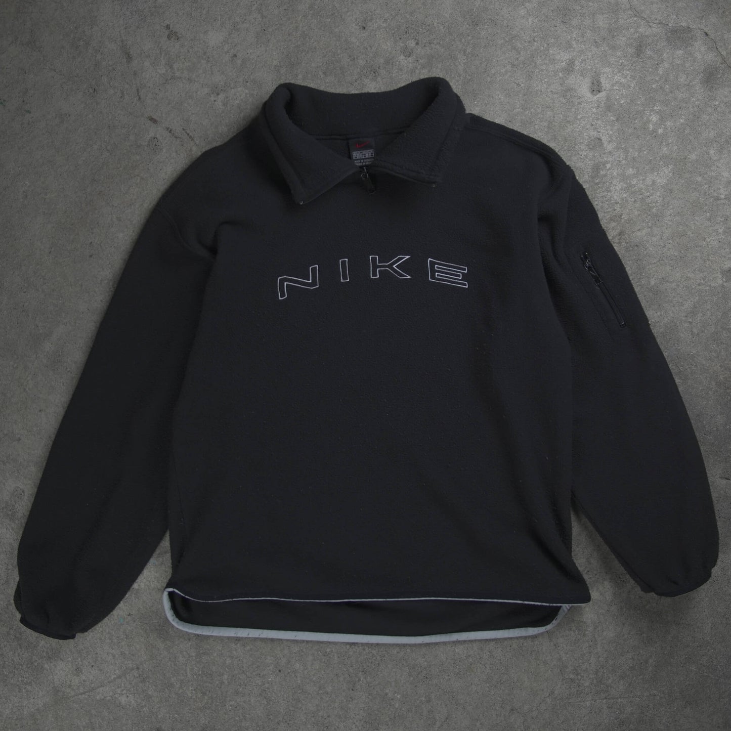 Nike Vintage Spellout 1/4 Zip Fleece Black (M)