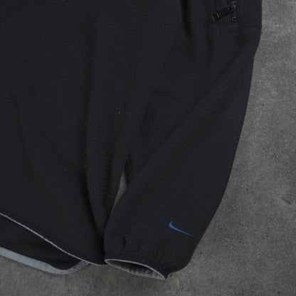 Nike Vintage Spellout 1/4 Zip Fleece Black (M)