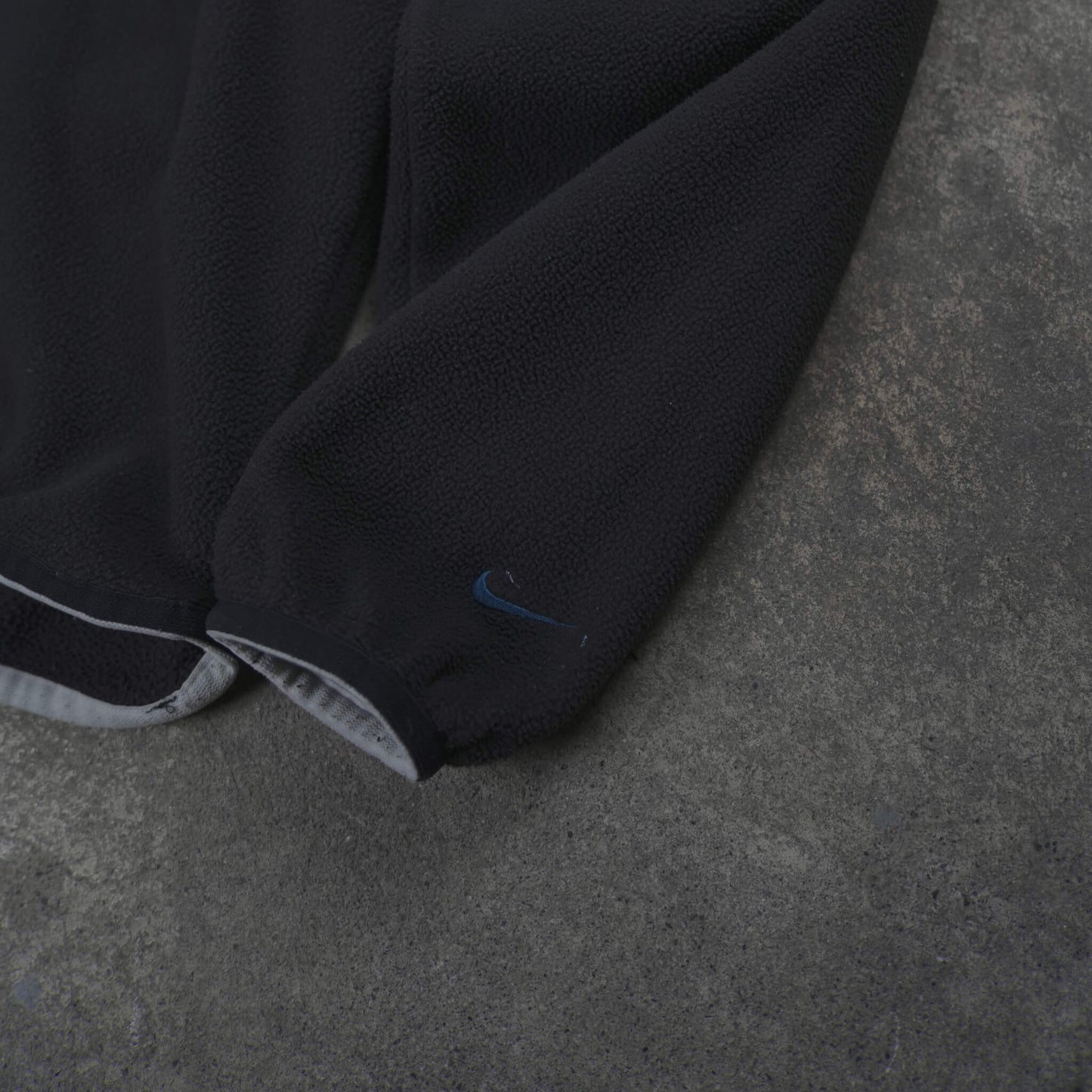Nike Vintage Spellout 1/4 Zip Fleece Black (S)