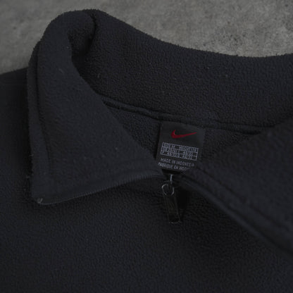 Nike Vintage Spellout 1/4 Zip Fleece Black (M)