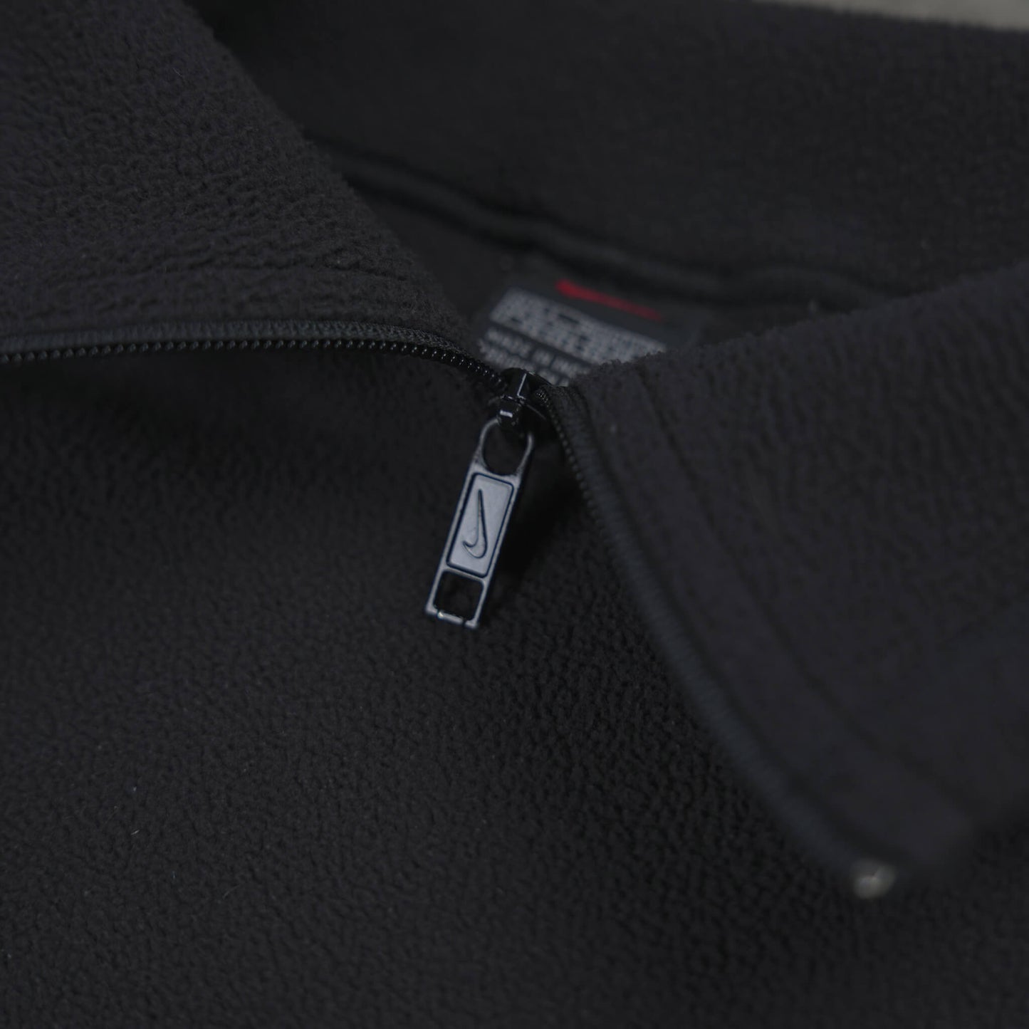 Nike Vintage Spellout 1/4 Zip Fleece Black (S)