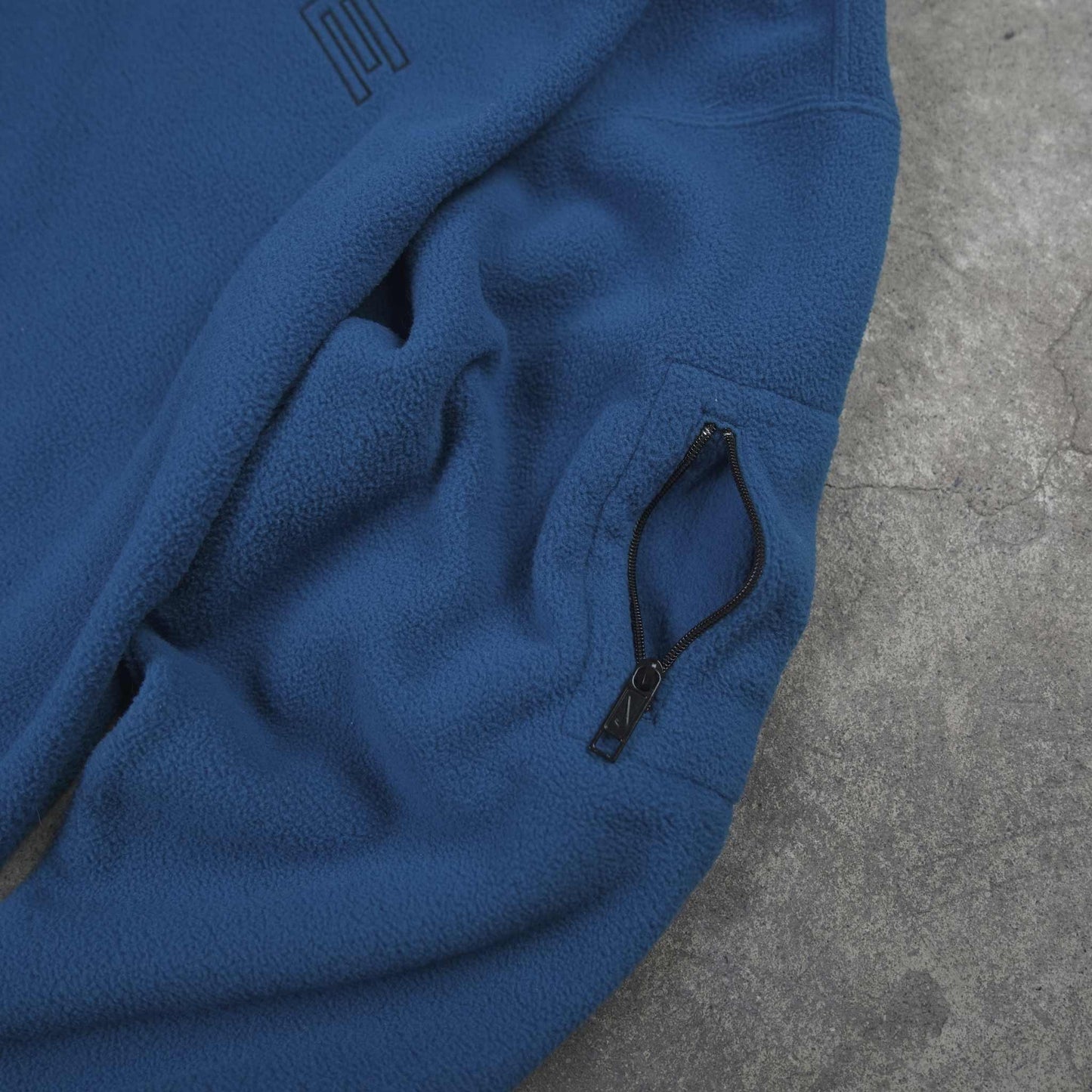 Nike Vintage Spellout 1/4 Zip Fleece Blue (L)