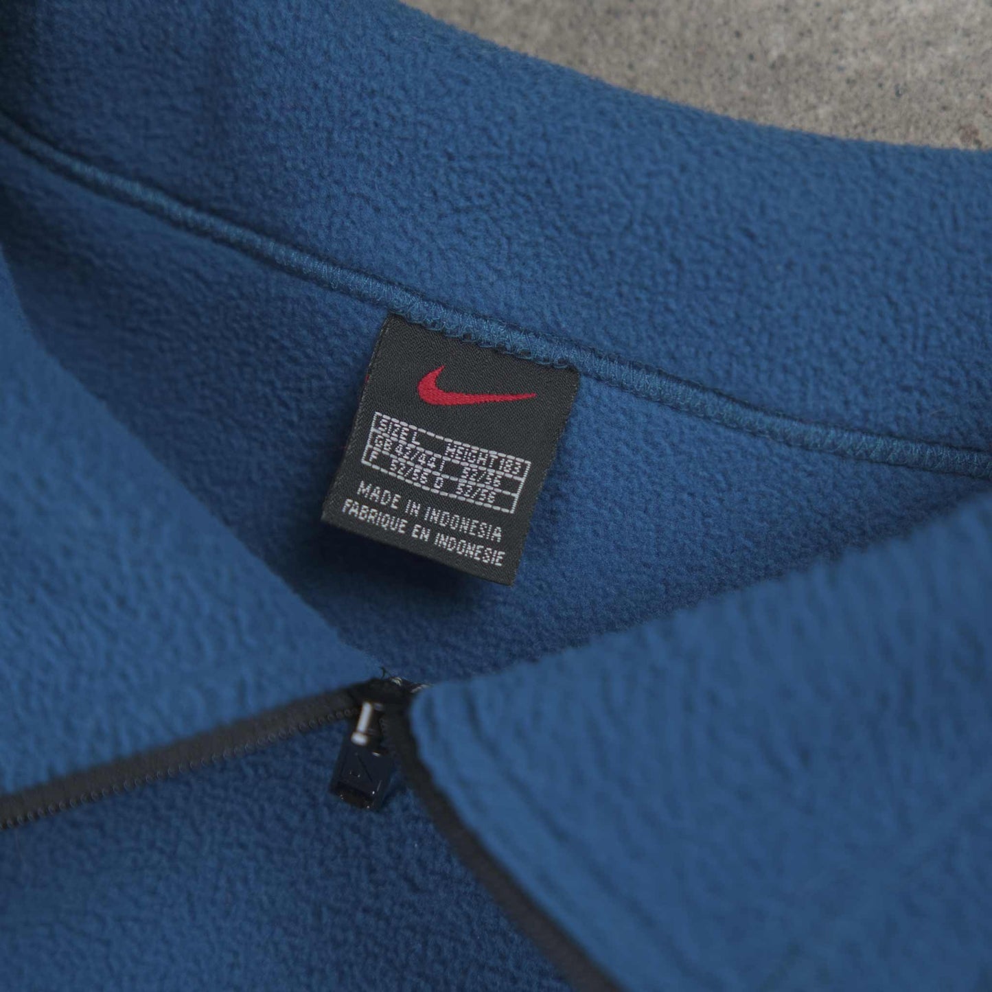 Nike Vintage Spellout 1/4 Zip Fleece Blue (L)