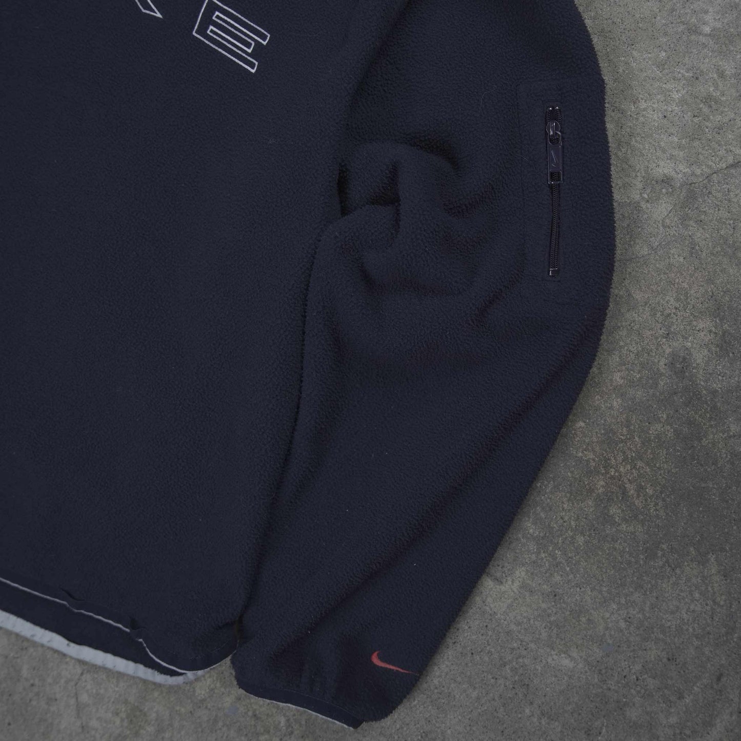 Nike Vintage Spellout 1/4 Zip Fleece Navy (S)