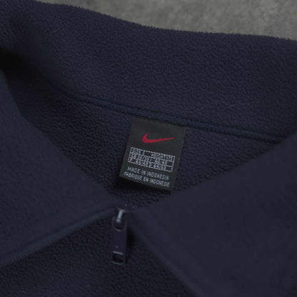 Nike Vintage Spellout 1/4 Zip Fleece Navy (S)