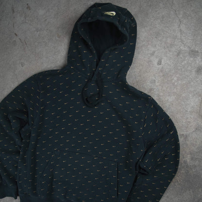 Nike Allover Swoosh Monogram Hoodie Black (M)