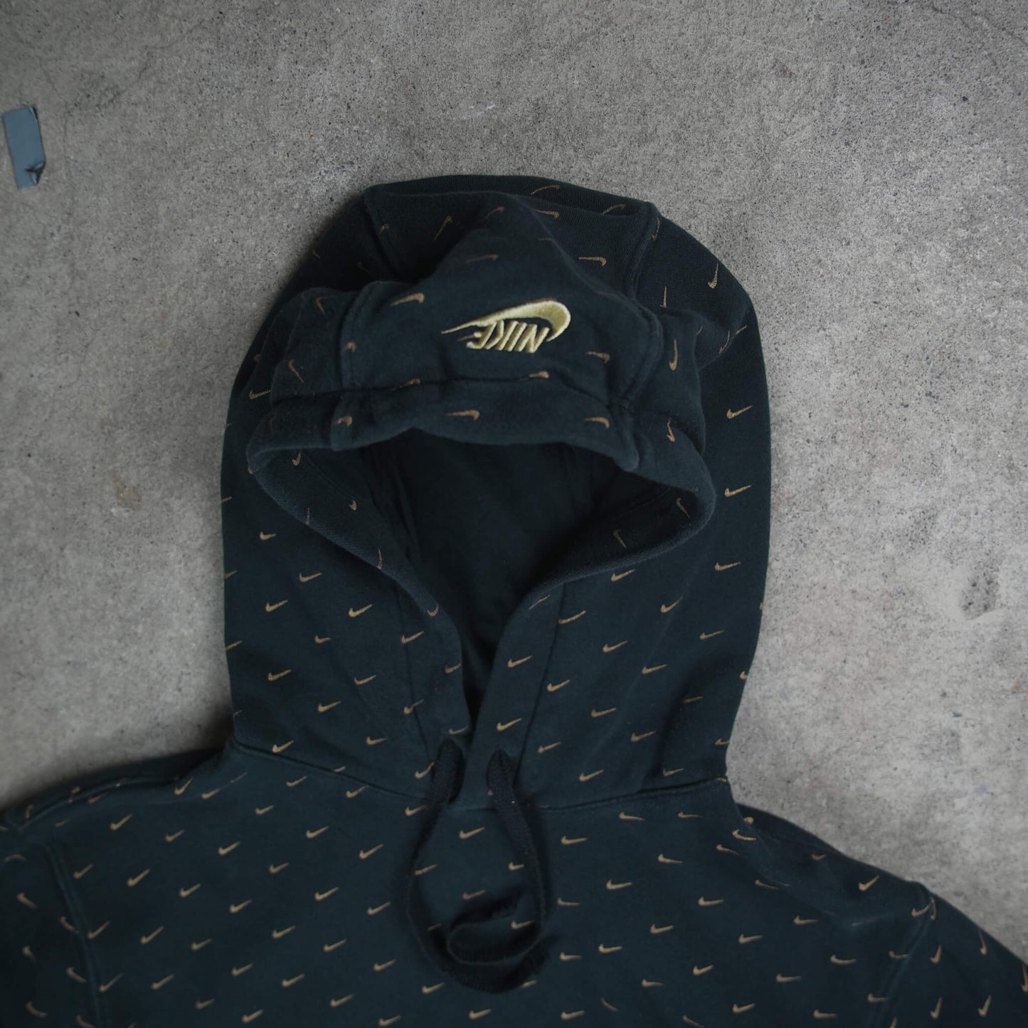 Nike Allover Swoosh Monogram Hoodie Black (M)