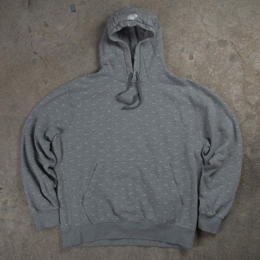 Nike Allover Swoosh Monogram Hoodie Grey (M)
