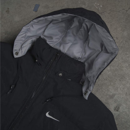 Nike Vintage Backprint Puffer Jacket Black (Fit S)