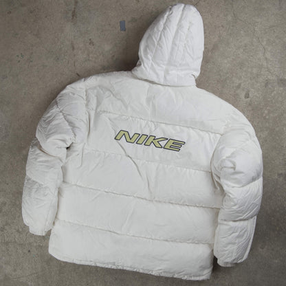 Nike Vintage Backprint Puffer Jacket White (L)