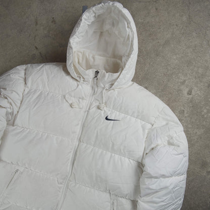 Nike Vintage Backprint Puffer Jacket White (L)