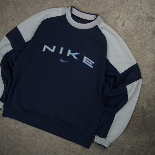 Nike Vintage Spellout Sweater Blue (S)