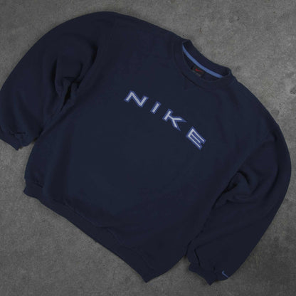 Nike Vintage Spellout Sweater Navy (M)