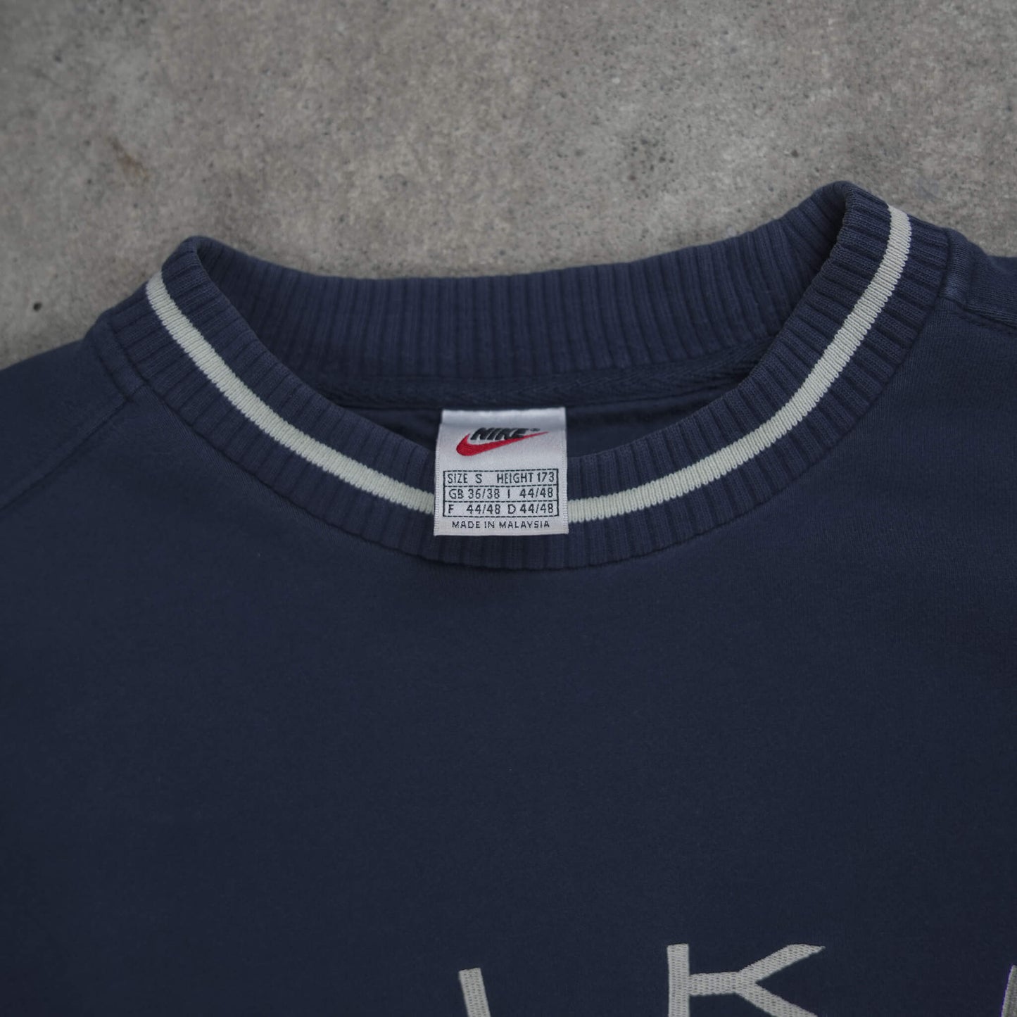 Nike Vintage Spellout Sweater Navy Blue (S)
