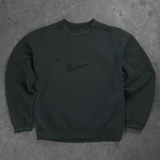 Nike Vintage Spellout Sweater Military Green (S)