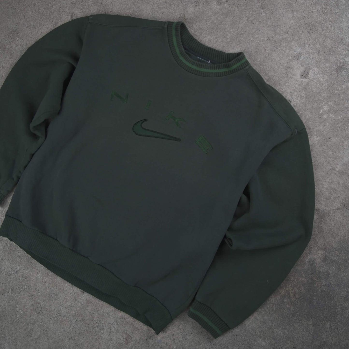 Nike Vintage Spellout Sweater Military Green (S)