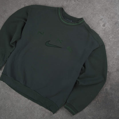 Nike Vintage Spellout Sweater Military Green (S)